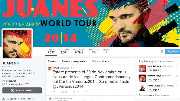 Comparte Juanes en Twitter estar listo para la fiesta en los JCC