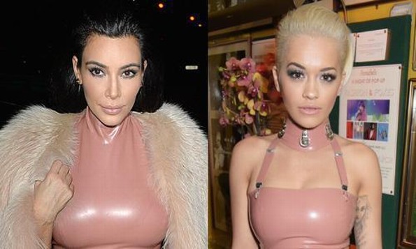 ¡Kim Kardashian y Rita Ora lucieron un vestido casi idéntico!
