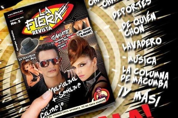 Mariana Seoane y Julio Camejo en la portada de La Fiera Revista
