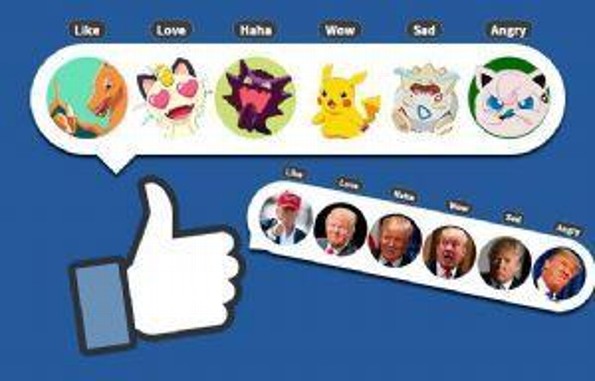 Ahora puedes cambiar las reacciones de Facebook por Pokémon o Donald Trump 