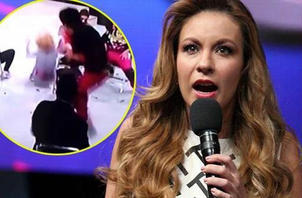 Ingrid Coronado sufre tremendo golpazo en VLA y huye del set ¡enojadísima! (VIDEO)