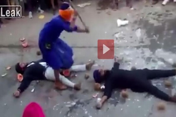 ¡Qué doloroso! Espectáculo callejero ¡termina en fatal accidente!(VIDEO)