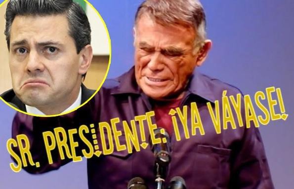 "Sr. Presidente: ¡Ya váyase!" las fuertes palabras de Héctor Suárez a EPN (VIDEO)