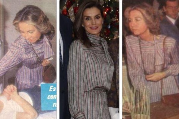 La reina Letizia y Doña Sofía usan el mismo vestido  (+FOTOS)