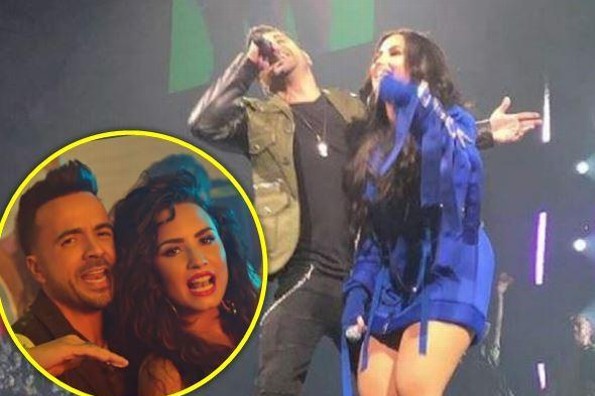 Luis Fonsi y Demi Lovato cantan 