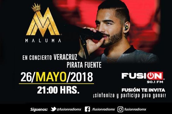Fusión 90.1 FM te invita al concierto de Maluma en Veracruz, aquí te decimos cómo 