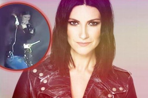 Fan golpea a Laura Pausini en pleno concierto, ¡le abrió el labio! (+VIDEO)