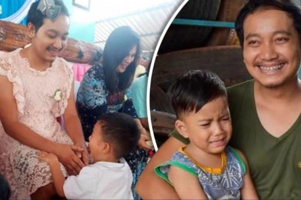 Padre soltero se viste de mujer para celebrar el 