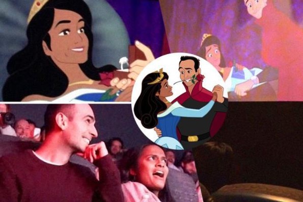 Propone matrimonio a su novia desde  Propone matrimonio a su novia desde