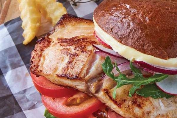 Receta de hoy: Hamburguesa con  pescado frito