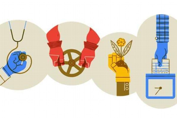 Google recuerda el Día del Trabajo con un doodle