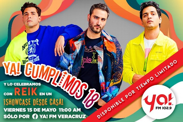 Este viernes showcase con Reik #DesdeCasa en Ya! FM 