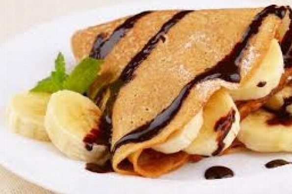 Receta de hoy: Crepas de chocolate y plátano