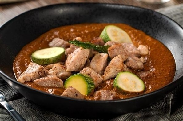 Receta de hoy: Carne de cerdo en pipián con calabazas