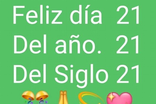 Se alinean los números: Hoy a las 21:21 horas del día 21 del año 21 Se alinean los números: Hoy a las 21:21 horas del día 21 del año 21