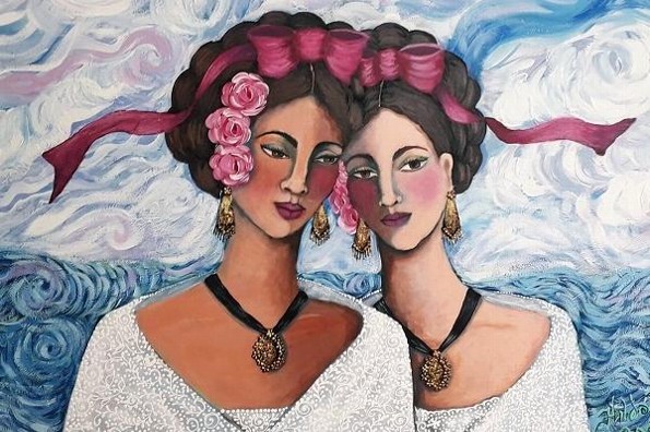 Exponen en Veracruz las pintoras Hilda Verde y Cassandra Roberts
