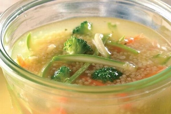 Receta de hoy: Sopa de quinoa con verduras