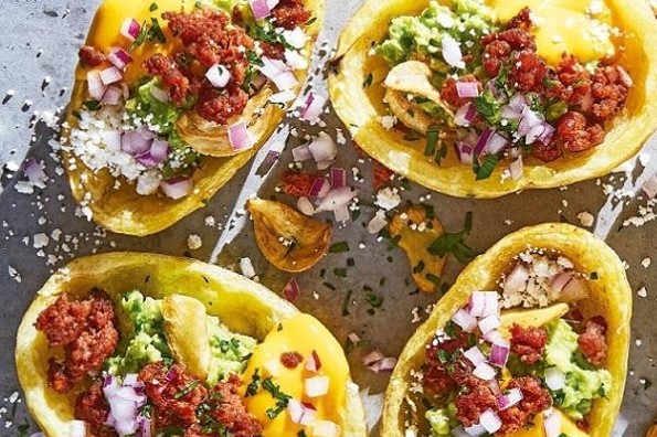 Receta de hoy: Cáscaras de papa rellenas con chorizo frito