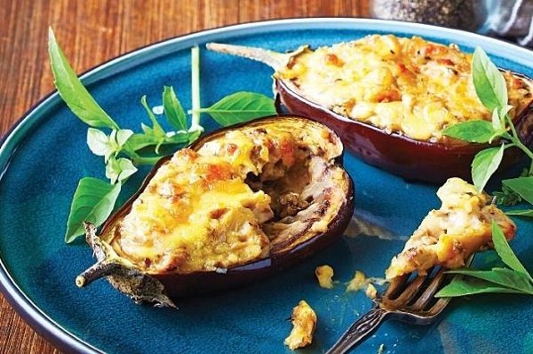 Receta de hoy: Berenjenas rellenas de 3 quesos 