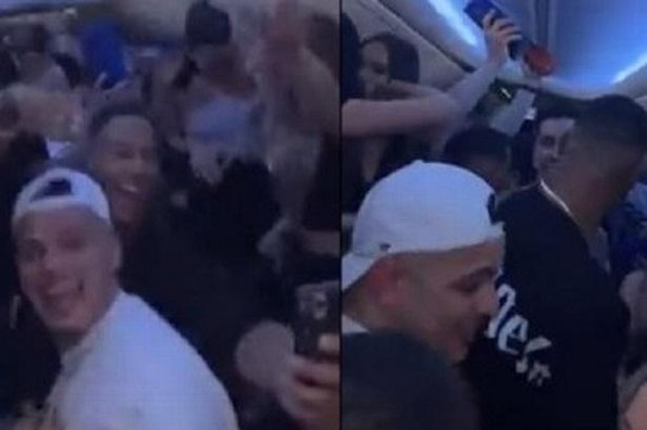 Escándalo por fiesta de influencers en vuelo Montreal/Cancún y tienen COVID (+Video)