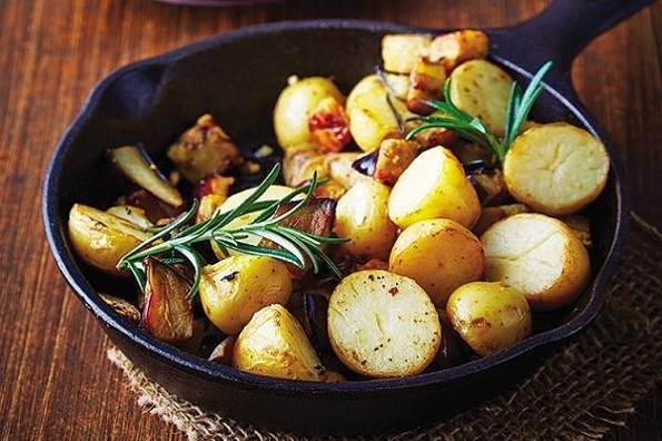 Receta de hoy: Papas y berenjenas al romero 
