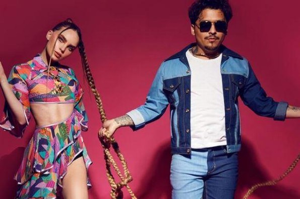 ¡Los más internacionales! Belinda y Christian Nodal posan para revista Hindú (+fotos)