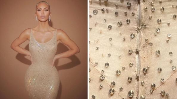 Kim Kardashian se defiende de las críticas y asegura que no dañó el vestido de Marilyn Monroe