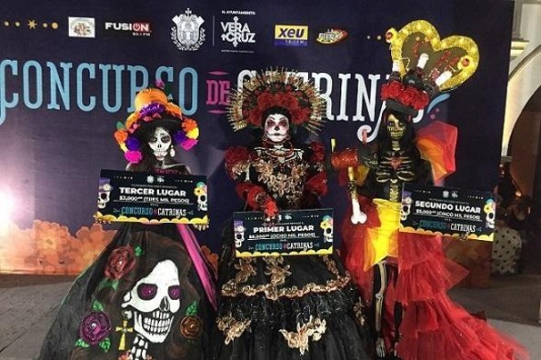 Vistoso, colorido y musical concurso de Catrinas en Veracruz (+fotos)