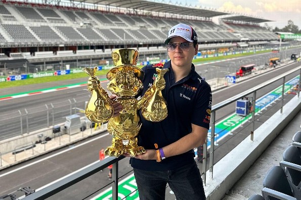 El artista veracruzano Pieri, invitado de honor en la Fórmula 1 en CDMX (+fotos)