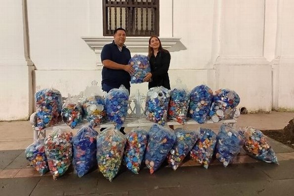 Miss Earth Puerto de Veracruz realiza campaña de recolección de tapas de plástico 