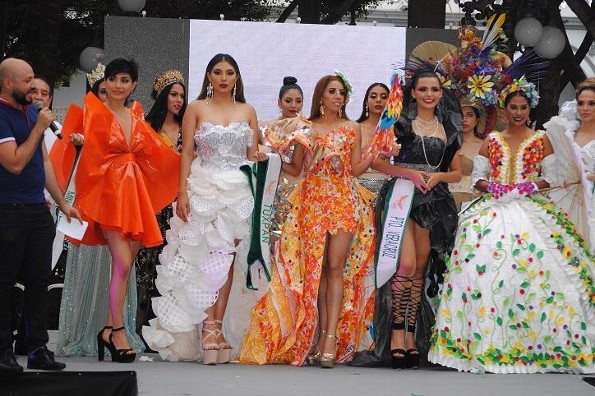 Miss Earth Veracruz invita a semifinal en vestidos reciclados, en el Zócalo