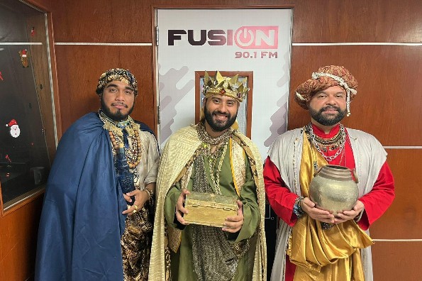 Los Reyes Magos ya llegarón a Veracruz y ¡Se adueñaron de la cabina de Fusión! (+video)
