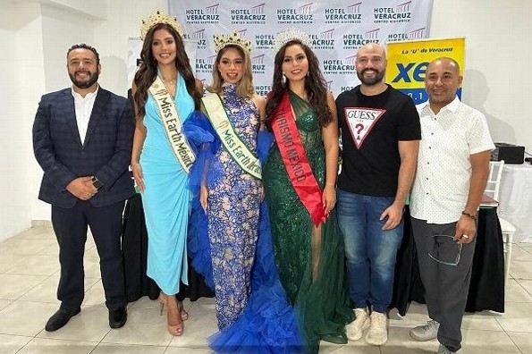 Miss Earth México 2025, Génesis Vera, llega de gira de trabajo a Veracruz (+fotos)