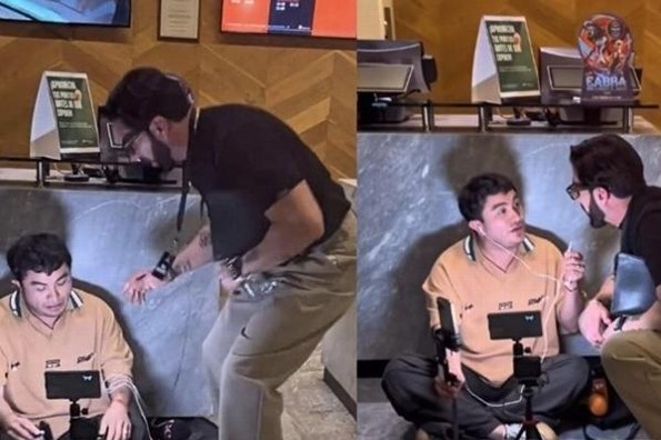 Poncho de Nigris agrede a reportero y le desbarata su equipo de trabajo (+video)