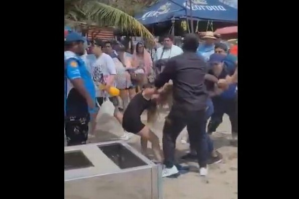 Desatado el Chamuco en plena Semana Santa en Veracruz ¡Pleitazo en Villa del Mar! (+video)