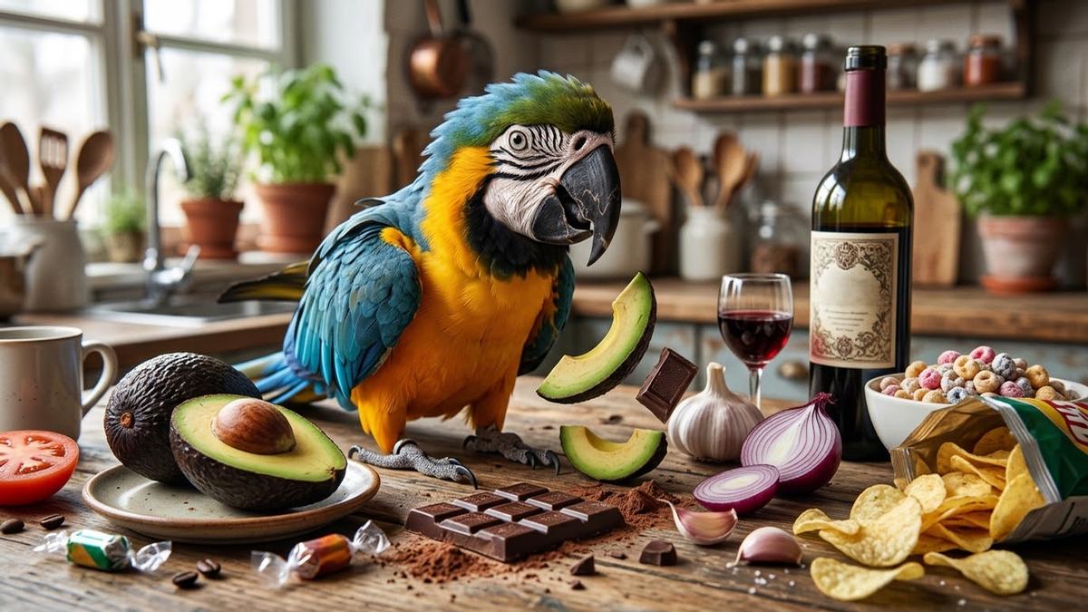Alimentos prohibidos: Para que tu loro no estire la pata ni el pico