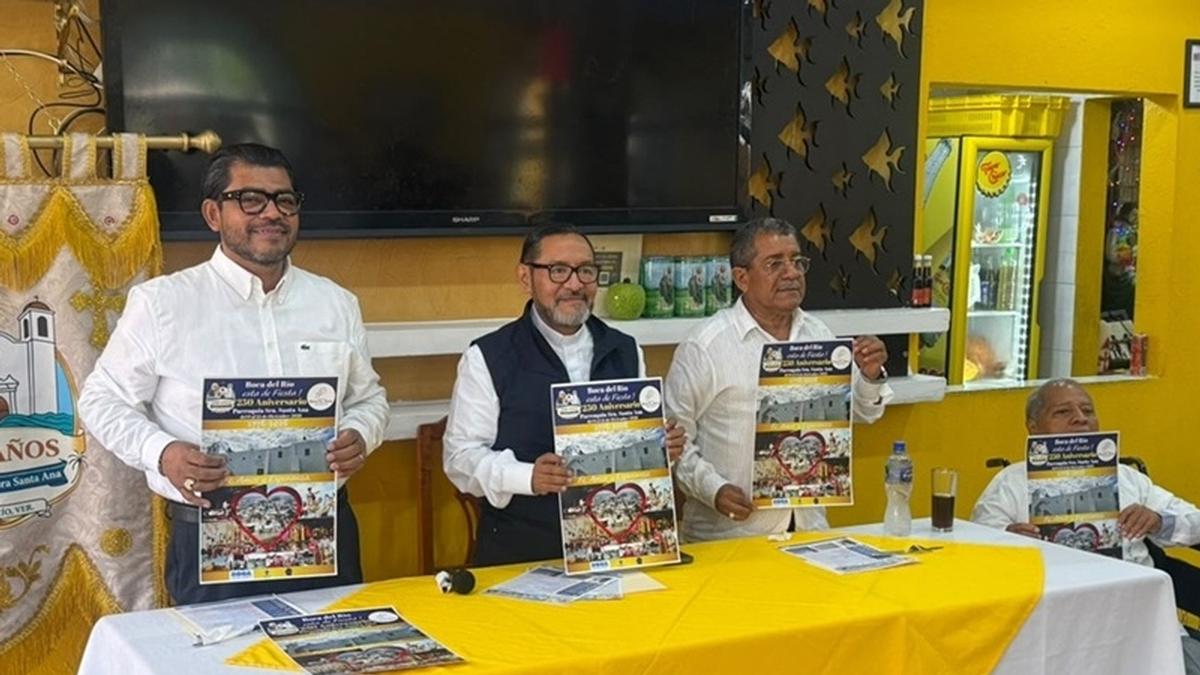 Anuncian programa de actividades por los 250 años de la Parroquia Señora Santa Ana de Boca del Río, Veracruz 